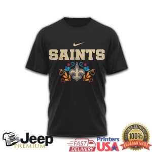New Orleans Saints Sugar Skull T Shirt Hasta La Muerte Day of the Dead NFL Apparel New Orleans Saints Sugar Skull T Shirt Hasta La Muerte Day of the Dead NFL Apparel