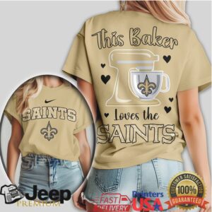 New Orleans Saints This Baker Loves The Saints Fan Kitchen T Shirt New Orleans Saints This Baker Loves The Saints Fan Kitchen T Shirt