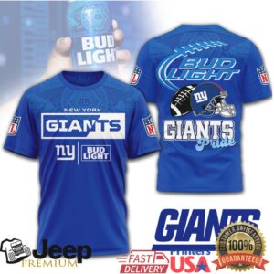 New York Giants Bud Light Beer Fan Pride Graphic Tee New York Giants Bud Light Beer Fan Pride Graphic Tee