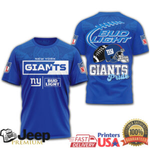 New York Giants Bud Light Beer Fan Pride Graphic Tee