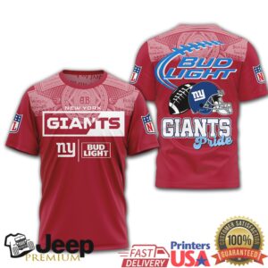 New York Giants Bud Light Beer Fan Pride Graphic Tee