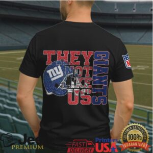 New York Giants They Not Like Us Classic Logo Black Tee