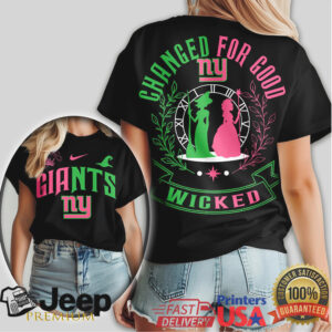 New York Giants x Wicked “Changed For Good” Pink & Green NFL Tee