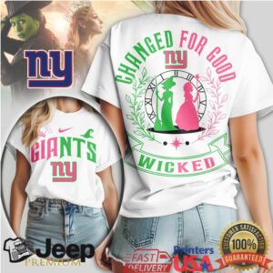 New York Giants x Wicked “Changed For Good” Pink & Green NFL Tee
