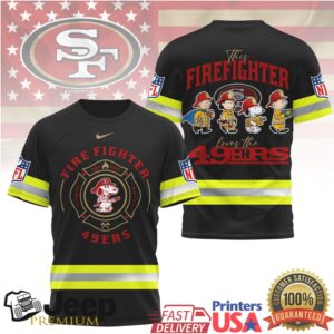 Peanuts Firefighter San Francisco 49ers NFL Custom 3D Shirt