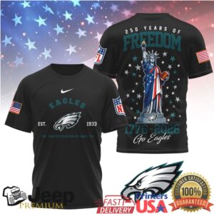 Philadelphia Eagles 250 Years of Freedom 1776 2026 Patriotic Shirt Philadelphia Eagles 250 Years of Freedom 1776 2026 Patriotic Shirt