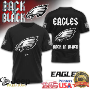Philadelphia Eagles “Back in Black” Special Edition Black T Shirt
