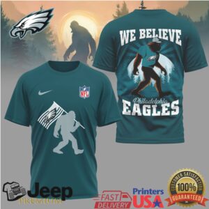 Philadelphia Eagles Bigfoot We Believe Sasquatch Football T Shirt Philadelphia Eagles Bigfoot We Believe Sasquatch Football T Shirt