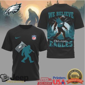Philadelphia Eagles Bigfoot We Believe Sasquatch Football T Shirt