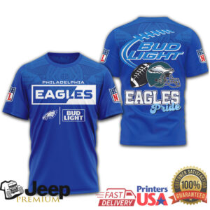Philadelphia Eagles Bud Light Beer Fan Pride Graphic T Shirt