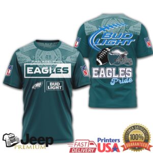 Philadelphia Eagles Bud Light Beer Fan Pride Graphic T Shirt