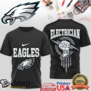 Philadelphia Eagles Electrician T Shirt Fly Eagles Fly Electrical Workers Tee Philadelphia Eagles Electrician T Shirt Fly Eagles Fly Electrical Workers Tee