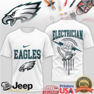 Philadelphia Eagles Electrician T Shirt Fly Eagles Fly Electrical Workers Tee