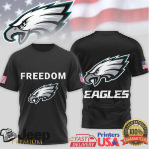 Philadelphia Eagles “Freedom” American Flag Patriotic NFL Fan T Shirt