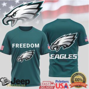 Philadelphia Eagles “Freedom” American Flag Patriotic NFL Fan T Shirt