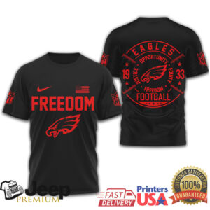 Philadelphia Eagles Freedom Opportunity Justice Equity Football Tee