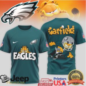 Philadelphia Eagles Garfield Funny NFL Graphic Print Tee Philadelphia Eagles Garfield Funny NFL Graphic Print Tee