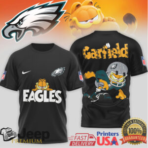 Philadelphia Eagles Garfield Funny NFL Graphic Print Tee