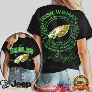 Philadelphia Eagles Irish Woman Soul of a Witch St. Patrick's Day Tee