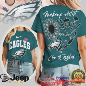 Philadelphia Eagles Makeup Artist Sunflower Cosmetics Fan Women's T Shirt
