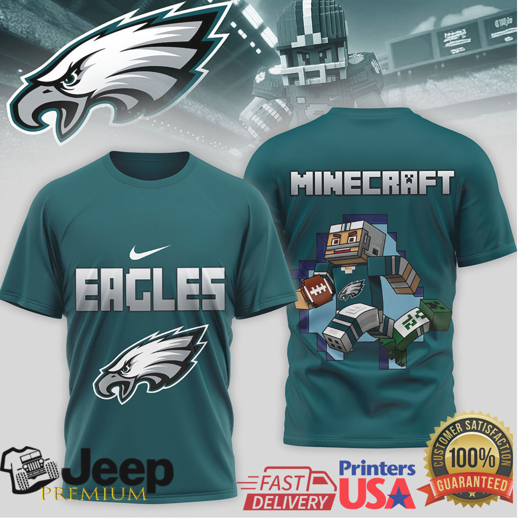 Philadelphia Eagles Minecraft Character Youth & Adult Tee Philadelphia Eagles Minecraft Character Youth & Adult Tee