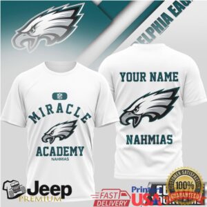 Philadelphia Eagles Miracle Academy Custom Name Fan T Shirt