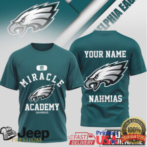 Philadelphia Eagles Miracle Academy Custom Name Fan T Shirt