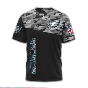 Philadelphia Eagles NFL Veteran Awareness Camo Shirt End Veteran Suicide 22 A Day