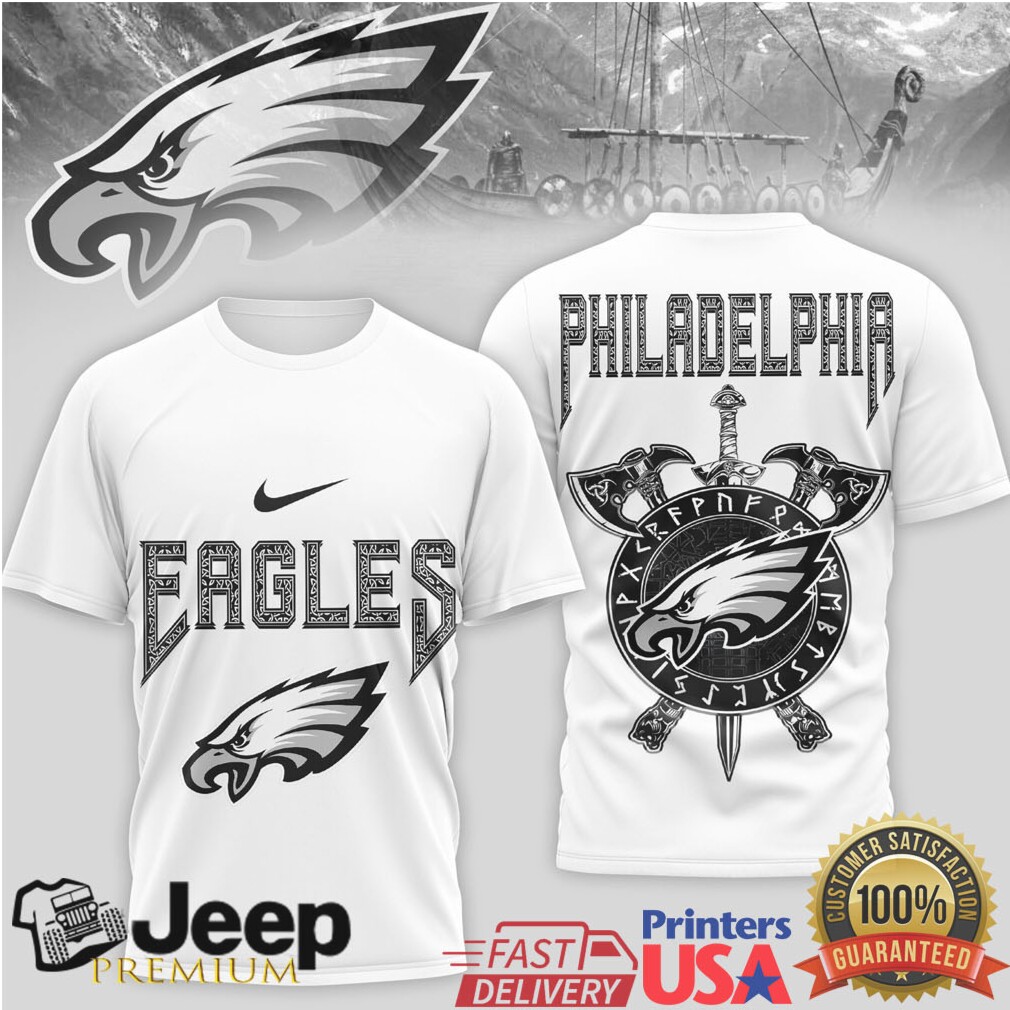 Philadelphia Eagles Norse Mythology Battle Axe Graphic Tee Philadelphia Eagles Norse Mythology Battle Axe Graphic Tee
