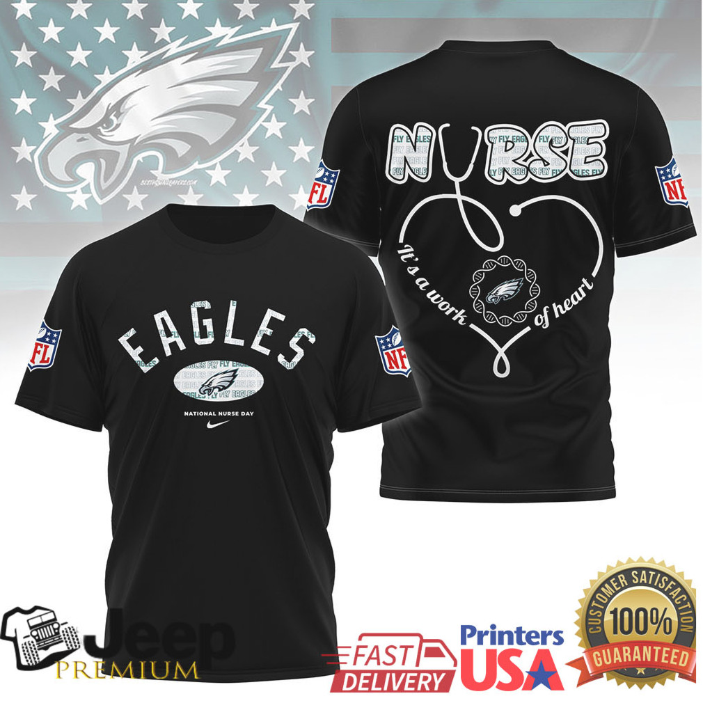 Philadelphia Eagles Nurse Appreciation “Work of Heart” Stethoscope T Shirt Philadelphia Eagles Nurse Appreciation “Work of Heart” Stethoscope T Shirt