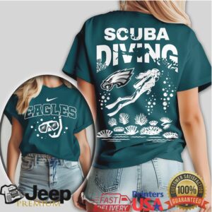 Philadelphia Eagles Scuba Diving Graphic T Shirt NFL Snorkeling Gear