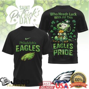 Philadelphia Eagles Snoopy St. Patrick’s Day Lucky Green T Shirt Philadelphia Eagles Snoopy St. Patrick’s Day Lucky Green T Shirt