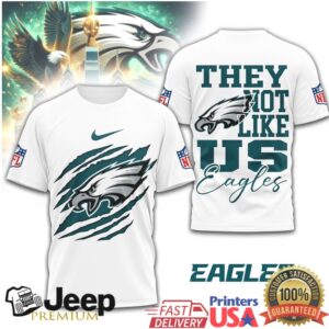 Philadelphia Eagles “They Not Like Us” Claw Mark Logo Shirt Philadelphia Eagles “They Not Like Us” Claw Mark Logo Shirt