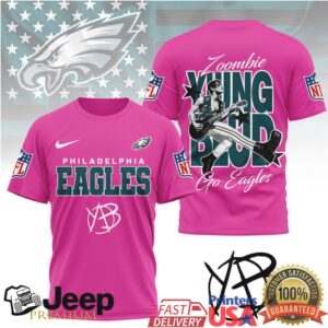 Philadelphia Eagles YUNGBLUD Zoombie Retro T Shirt NFL Apparel Philadelphia Eagles YUNGBLUD Zoombie Retro T Shirt NFL Apparel