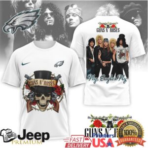 Philadelphia Eagles x Guns N' Roses “Fly Eagles Fly” Band Graphic Tee