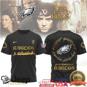 Philadelphia Eagles x Lord of the Rings Middle Earth Quest T Shirt Philadelphia Eagles x Lord of the Rings Middle Earth Quest T Shirt