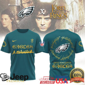 Philadelphia Eagles x Lord of the Rings Middle Earth Quest T Shirt