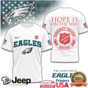 Philadelphia Eagles x Salvation Army “Hope Is On The Way” Disaster Relief T Shirt Philadelphia Eagles x Salvation Army “Hope Is On The Way” Disaster Relief T Shirt