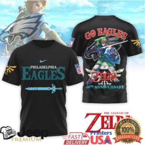 Philadelphia Eagles x The Legend of Zelda Link 40th Anniversary T Shirt Philadelphia Eagles x The Legend of Zelda Link 40th Anniversary T Shirt