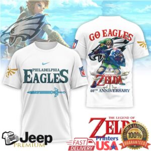 Philadelphia Eagles x The Legend of Zelda Link 40th Anniversary T Shirt