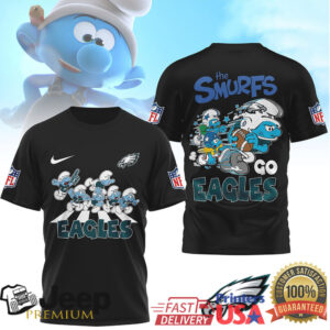 Philadelphia Eagles x The Smurfs Custom NFL Team T Shirt