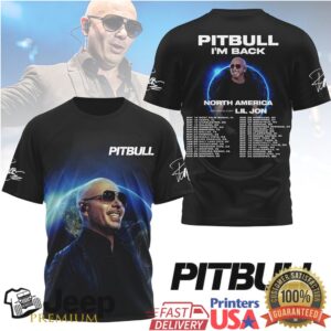 Pitbull I’m Back North America Tour 2026 Signature T Shirt Pitbull I’m Back North America Tour 2026 Signature T Shirt