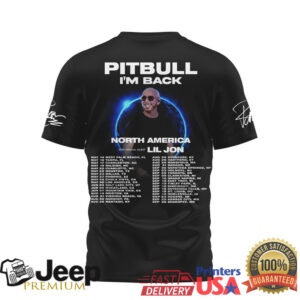 Pitbull I'm Back North America Tour 2026 Signature T Shirt