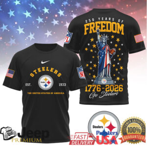 Pittsburgh Steelers 250 Years of Freedom 1776 2026 Anniversary Shirt