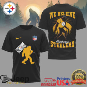 Pittsburgh Steelers Bigfoot We Believe Sasquatch Football T Shirt