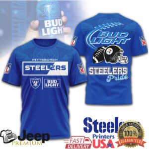 Pittsburgh Steelers Bud Light Beer Fan Pride 3D All Over Print Shirt Pittsburgh Steelers Bud Light Beer Fan Pride 3D All Over Print Shirt