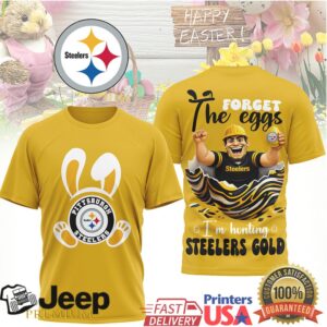 Pittsburgh Steelers Easter T Shirt Forget the Eggs I’m Hunting Steelers Gold Pittsburgh Steelers Easter T Shirt Forget the Eggs I’m Hunting Steelers Gold