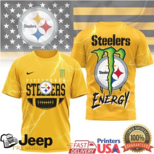 Pittsburgh Steelers Energy Monster Lightning Strike T Shirt Pittsburgh Steelers Energy Monster Lightning Strike T Shirt