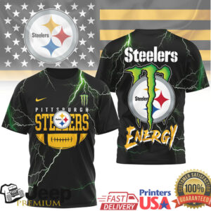 Pittsburgh Steelers Energy Monster Lightning Strike T Shirt