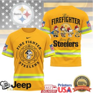 Pittsburgh Steelers Firefighter Snoopy Peanuts Reflective Safety Shirt Pittsburgh Steelers Firefighter Snoopy Peanuts Reflective Safety Shirt